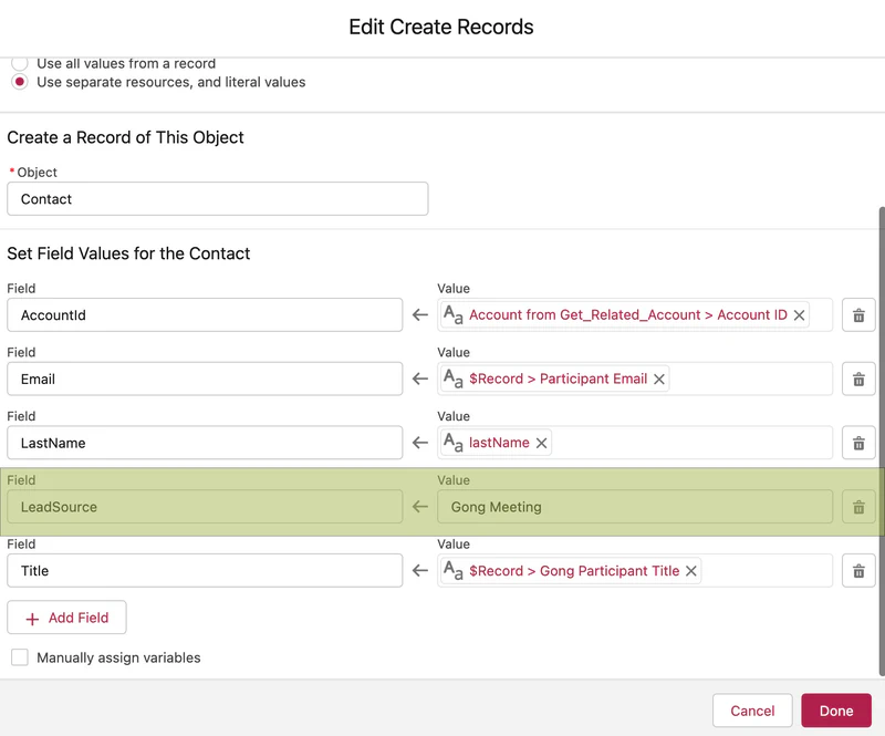 Add Lead Source to the record when you create it.