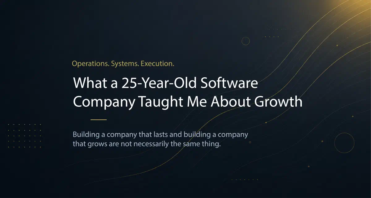 What a 25-Year-Old Software Company Taught Me About Growth article header.